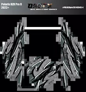 2022-2024 Polaris RZR Pro R OAGFX グラフィックス キット D43-4 グレー 2022-2024 Polaris RZR Pro R OAGFX Graphics Kit D43-4 Gray 【並行輸入品】