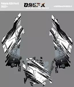 2022-2024 Polaris RZR Pro R OAGFX グラフィックス キット D35-5 グレー 2022-2024 Polaris RZR Pro R OAGFX Graphics Kit D35-5 Gray 【並行輸入品】