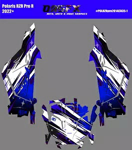 2022-2024 Polaris RZR Pro R OAGFX グラフィックス キット D35-1 ブルー 2022-2024 Polaris RZR Pro R OAGFX Graphics Kit D35-1 Blue 【並行輸入品】