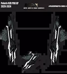 2020 - 2024 Polaris RZR Pro XP 4 グラフィックス キット D52-4 ステルス 2020 - 2024 Polaris RZR Pro XP 4 Graphics Kit D52-4 Stealth 【並行輸入品】
