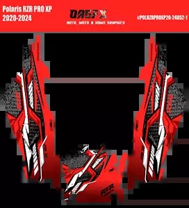 2020 - 2024 Polaris RZR Pro XP 4 グラフィックス キット D52-1 レッド 2020 - 2024 Polaris RZR Pro XP 4 Graphics Kit D52-1 Red 【並行輸入品】