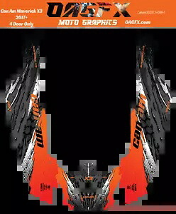 2017+ Can Am X3 4 ドア マーベリック RR DS グラフィックス キット プロ エディション D49-1 オレンジ 2017+ Can Am X3 4 Door Maverick RR DS Graphics Kit Pro Edition D49-1 Orange 【並行輸入品】