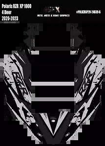 2020 - 2023 ポラリス RZR XP 1000 4 ドア グラフィックス キット D39-6 ステルス 2020 - 2023 Polaris RZR XP 1000 4 Door Graphics Kit D39-6 Stealth 【並行輸入品】