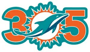 マイアミ ドルフィンズ 305 デカール ~ ビニール カー - 壁、コーンホール グラフィック Miami Dolphins 305 Decal ~ Vinyl Car - Wall, Cornholes Graphics 【並行輸入品】