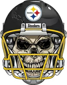 ピッツバーグ・スティーラーズ スカル デカール ~ ビニール カー - 壁、コーンホール グラフィック Pittsburgh Steelers Skull Decal ~ Vinyl Car - Wall, Cornholes Graphics 【並行輸入品】