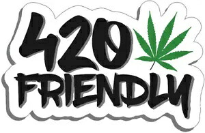 420 Friendly ~雑草デカール~ビニールカーウォールステッカー~ 420 Friendly - Weed Decal ~ Vinyl Car Wall Sticker - 【並行輸入品】