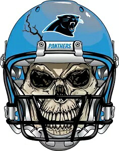 カロライナ パンサーズ スカル デカール ~ ビニール カー - 壁、コーンホール グラフィックス Carolina Panthers Skull Decal ~ Vinyl Car - Wall, Cornholes Graphics 【並行輸入品】