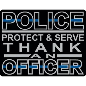 警察ありがとう警察官デカール ~ ビニール車ウォールステッカー - S から XLarge Police Thank An Officer Decal ~ Vinyl Car Wall Sticker - Small to XLarge 【並行輸入品】