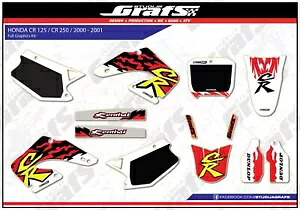 2000 2001 CR 125 250 グラフィックスキットホンダ CR125 CR250 125R 250R R デカールレトロ 2000 2001 CR 125 250 Graphics Kit For HONDA CR125 CR250 125R 250R R Decals Retro 【並行輸入品】