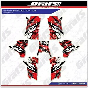 ホンダ Fourtrax Rancher グラフィックスキット TRX 420 2014 2015 2016 クワッド ATV 用 HONDA Fourtrax Rancher Graphics Kit For TRX 420 2014 2015 2016 Quad ATV 【並行輸入品】