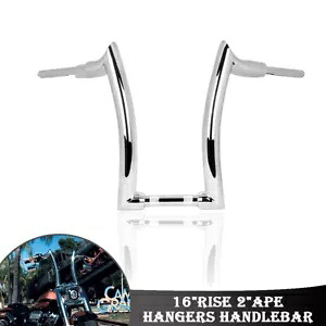 16 インチ ライズ ハンドルバー オートバイ クローム フィット ハーレー ツーリング ロードキング用 16'' Rise Handlebar Motorcycle Chrome Fit For Harley Touring Road King 【並行輸入品】