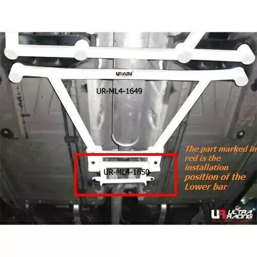 ミドルロアバー 2006-2013 2012 2011 ミニクーパー S R56 1.6T 2WD ウルトラレーシング用 Middle Lower Bar for 2006-2013 2012 2011 Mini Cooper S R56 1.6T 2WD Ultra Racing 【並行輸入品】|カスタムパーツ WORLD倉庫