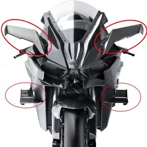 100% リアルカーボンファイバーウイングレット 2015-2024 Ninj H2 ウイングレットウィンドスポイラーカバー 100% Real Carbon Fiber Winglet For 2015-2024 Ninj H2 Winglet Wind Spoiler Cover 【並行輸入品】｜カスタムパーツ WORLD倉庫