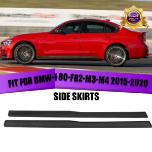 グロスブラック PSM スタイルサイドスカート延長キット BMW F82 F83 M4 F80 M3 2015-20 Gloss Black PSM Style Side Skirt Extension Kit For BMW F82 F83 M4 F80 M3 2015-20 【並行輸入品】