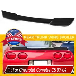 1997-04 コルベット C5 リアトランクウイングスポイラー ZR1 拡張スタイル光沢のある黒 For 1997-04 Corvette C5 Rear Trunk Wing Spoiler ZR1 Extended Style Glossy Black 【並行輸入品】