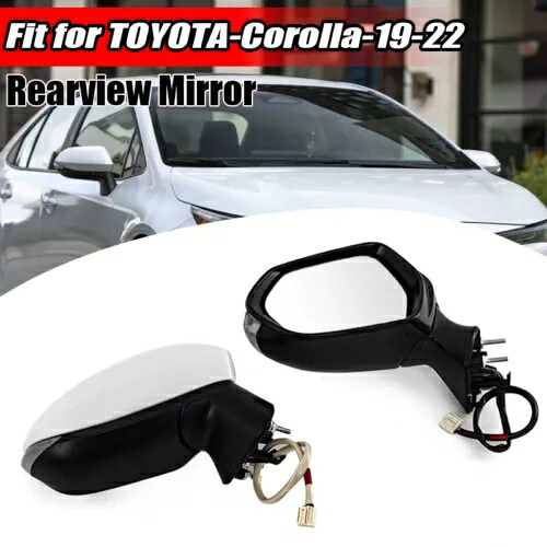 バックミラードアミラー 2019-2022 トヨタカローラ運転席助手席パワーヒーター Rearview Door Mirrors For 2019-2022 Toyota Corolla Driver Passenger Power Heated 【並行輸入品】