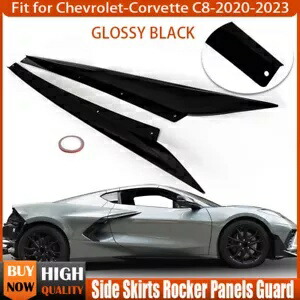 2020-2024 コルベット C8 ロッカーパネル用サイドスカートセット Z06 ZR1 スティングレイ Z51用 Set Side Skirt For 2020-2024 Corvette C8 Rocker Panel for Z06 ZR1 Stingray Z51 【並行輸入品】