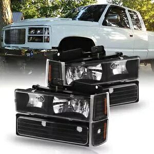 シボレー 94-98 シルバラード郊外ヘッドライト + コーナー + バンパータホパーキングランプ For Chevy 94-98 Silverado Suburban Headlights+Corner+Bumper Tahoe Parking Lamps 【並行輸入品】|カスタムパーツ WORLD倉庫
