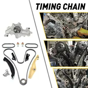 新しいチェーンタイミングキット 水ポンプ付き 2013-2019 フォード エッジ エクスプローラー フレックス トーラス用 New Chain Timing Kit Water w/ Pump For 2013-2019 Ford Edge Explorer Flex Taurus 【並行輸入品】