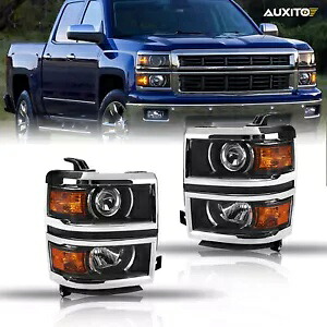 2014-2015 シボレー シルバラード 1500 ヘッドライト アセンブリ プロジェクター付き 新品 US For 2014-2015 Chevy Silverado 1500 Headlights Assembly W/ Projector New US 【並行輸入品】｜カスタムパーツ WORLD倉庫