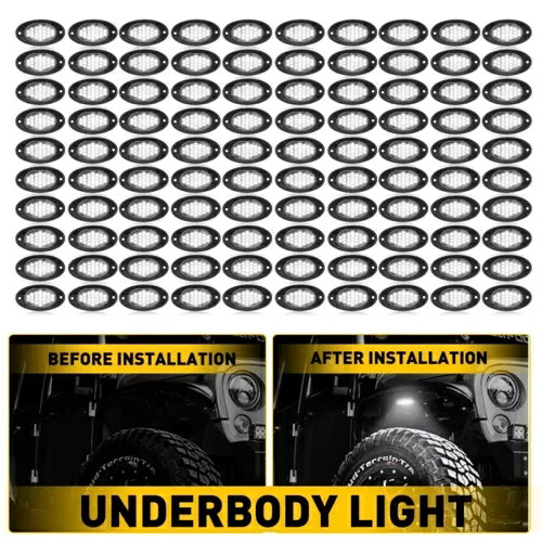 100ポッド白色LEDロックライトオフロードアンダーグローネオンライトATV UTV SUVトラック用 100 pod White LED Rock Light Offroad Underglow Neon Lights For ATV UTV SUV Truck 【並行輸入品】 62,920円