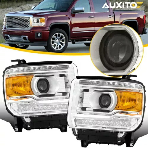 ハロゲンヘッドライト 2014-2018 GMC 1500 シエラ 2500 3500 左側 & 右側 Halogen Headlights For 2014-2018 GMC 1500 SIERRA 2500 3500 Left &Right Side 【並行輸入品】
