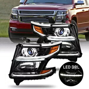 15-20 シボレータホサバーバン LED DRL プロジェクターヘッドライト GM2502405 GM2503405 For 15-20 CHEVY TAHOE SUBURBAN LED DRL PROJECTOR HEADLIGHT GM2502405 GM2503405 【並行輸入品】｜カスタムパーツ WORLD倉庫