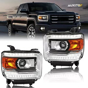 2016 2015-2019 GMC シエラ 3500HD 2500HD 右側ヘッドライトアセンブリ新しい For 2016 2015-2019 GMC Sierra 3500HD 2500HD Right Side Headlight Assemblies New 【並行輸入品】