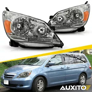 フィット 2005 2006 2007 オデッセイ クリアホンダヘッドライトヘッドランプアセンブリ左 + 右 Fit 2005 2006 2007 Odyssey Clear Honda Headlights Head Lamps Assembly Left+Right 【並行輸入品】