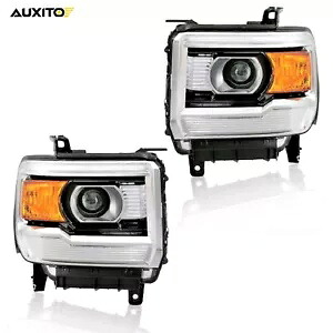 2014-15 GMC シエラ 15-19 2500HD 1500 3500HD ブラック プロジェクター ヘッドライト ペアに適合。 Fits 2014-15 GMC Sierra 15-19 2500HD 1500 3500HD Black Projector Headlights Pair 【並行輸入品】｜カスタムパーツ WORLD倉庫