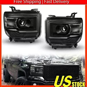 14-18 GMC シエラハウジングスモーククリアコーナープロジェクターヘッドライトヘッドランプ用 FOR 14-18 GMC SIERRA HOUSING SMOKED CLEAR CORNER PROJECTOR HEADLIGHT HEAD LAMPS 【並行輸入品】｜カスタムパーツ WORLD倉庫