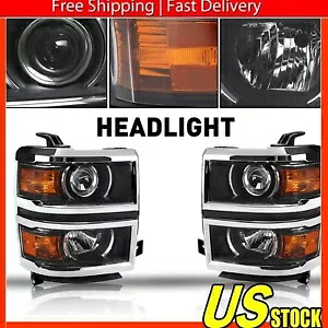 ブラック 2014-2015 シボレー シルバラード 1500 プロジェクター ヘッドライト クローム トリムに適合 Black Fits 2014-2015 Chevy Silverado 1500 Projector Headlights Chrome Trim 【並行輸入品】｜カスタムパーツ WORLD倉庫