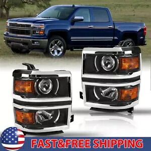2014-2015 シボレー シルバラード クリア ターン 1500 シグナルランプ ヘッドライトに適合。 Fits 2014-2015 Chevy Silverado Clear Turn 1500 Signal Lamps Headlight 【並行輸入品】