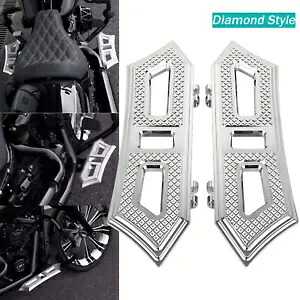ダイヤモンドドライバーフロアボードフットボードハーレー86以降ツーリングロードキングカスタム用 Diamond Driver Floorboard Foot Boards For Harley 86-up Touring Road King Custom 【並行輸入品】