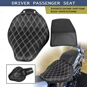ダイヤモンドスタイル運転席ソロシート + 助手席ピリオンハーレーファットボーイ FLSTF Diamond Style Driver Solo Seat +Passenger Seat Pillion For Harley Fat Boy FLSTF 【並行輸入品】