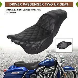 ハーレーストリートグライドロードキングウルトラリミテッド用ブラックライダーパッセンジャー2アップシート Black Rider Passenger 2-Up Seat For Harley Street Glide Road King Ultra Limited 【並行輸入品】