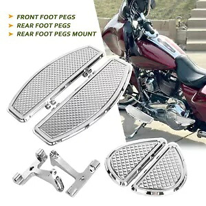 クロームフロントリアフロアボードフットボードブラケットハーレーロードストリートグライドFLHX用 Chrome Front Rear Floorboard Footboard Bracket For Harley Road Street Glide FLHX 【並行輸入品】 59,290円