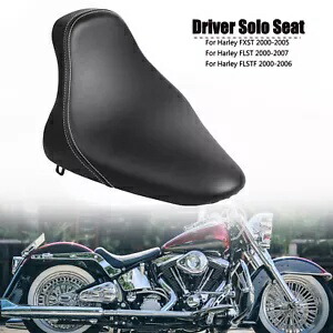 ハーレーヘリテージソフテイルファットボーイ用ホワイトステッチバットバケットドライバーソロシート White Stitching Butt Bucket Driver Solo Seat For Harley Heritage Softail Fat Boy 【並行輸入品】