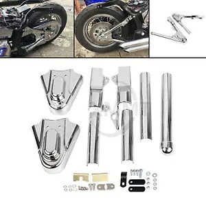 クローム リア スイングアーム チューブ ファントム アクスル カバー付き ハーレー ナイト トレイン ファット ボーイ用 Chrome Rear Swingarm Tube w/Phantom Axle Covers For Harley Night Train Fat Boy 【並行輸入品】