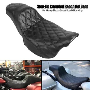 ブラック ステップアップ エクステンデッドリーチ シート ハーレー エレクトラ ロード ストリート グライド FLHX に適合 Black Step-Up Extended Reach Seat Fit For Harley Electra Road Street Glide FLHX 【並行輸入品】|カスタムパーツ WORLD倉庫