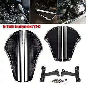 ブラックカットフロントリアフロアボードマウントブラケットハーレーツーリング 1993-2023 に適合 Black Cut Front Rear Floorboard Mount Bracket Fit For Harley Touring 1993-2023 【並行輸入品】