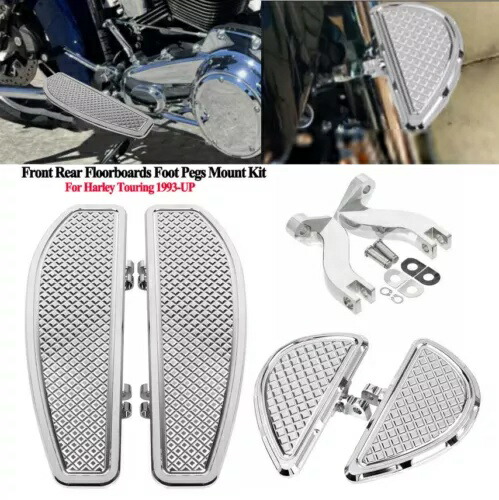 ハーレーツーリングエレクトラグライド用運転席助手席フロアボードフットペグマウント Driver Passenger Floorboards Foot Pegs Mount For Harley Touring Electra Glide 【並行輸入品】