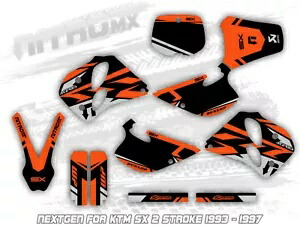NitroMX グラフィックス KTM 2 ストローク SX 250 1993 1994 1995 1996 1997 モトクロス用 NitroMX Graphics for KTM 2 Stroke SX 250 1993 1994 1995 1996 1997 Motocross 【並行輸入品】
