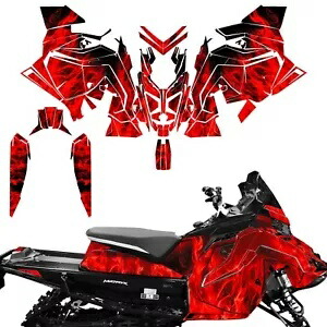 デカール ラップ スキン グラフィック キット ポラリス マトリクス スレッド スノーモービル 2020-22 FL レッドに適合 Decal Wrap Skins Graphics Kit Fit Polaris Matryx Sled Snowmobile 2020-22 FL RED 【並行輸入品】