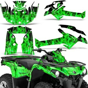 ATV グラフィックキット ステッカー デカール Can-Am アウトランダー 450/570 L 14-23 Ice GRN 用 ATV Graphics kit Sticker Decal for Can-Am Outlander 450/570 L 14-23 Ice GRN 【並行輸入品】