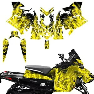 デカール ラップ スキン グラフィック キット フィット ポラリス マトリクス スレッド スノーモービル 20-22 イエロー Decal Wrap Skins Graphics Kit Fit Polaris Matryx Sled Snowmobile 20-22 Yellow 【並行輸入品】