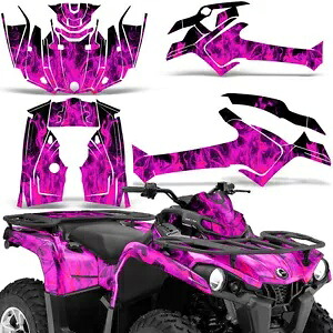 ATV グラフィックス キット ステッカー デカール Can-Am アウトランダー 450/570 L 14-23 ICE PNK 用 ATV Graphics kit Sticker Decal for Can-Am Outlander 450/570 L 14-23 ICE PNK 【並行輸入品】
