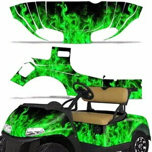 ゴルフカートグラフィックキットデカールステッカー E-Z-Go Freedom RXV 15-22 アイスグリーン用 Golf Cart Graphics Kit Decal Sticker For E-Z-Go Freedom RXV 15-22 ICE GREEN 【並行輸入品】