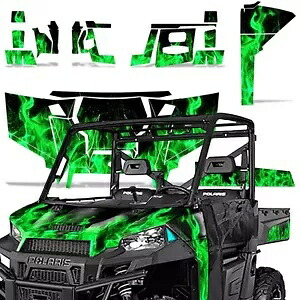グラフィックキット グラフィックラップ用 ポラリス レンジャー クルー 900 13-17 アイスグリーン Graphic Kit For Graphic Wrap For Polaris Ranger Crew 900 13-17 ICE GREEN 【並行輸入品】