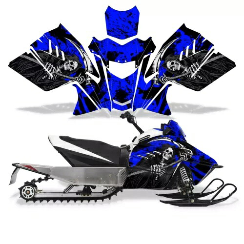 スノーモービル グラフィック キット スレッド デカール Arctic Cat ZR 200 18-24 REAPER ブルー用 Snowmobile Graphic Kit Sled Decal for Arctic Cat ZR 200 18-24 REAPER BLUE 【並行輸入品】 97,900円